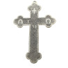 Croce quadriloba in metallo smaltato blu di 13 cm