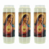 Set di 3 candele novena Sacro Cuore di Gesù 17,5 cm