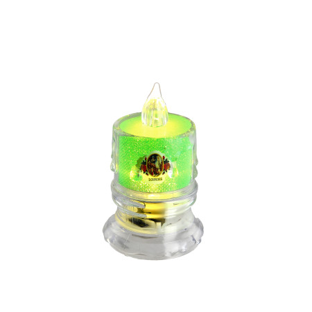 Bougie verte LED à pile 8cm