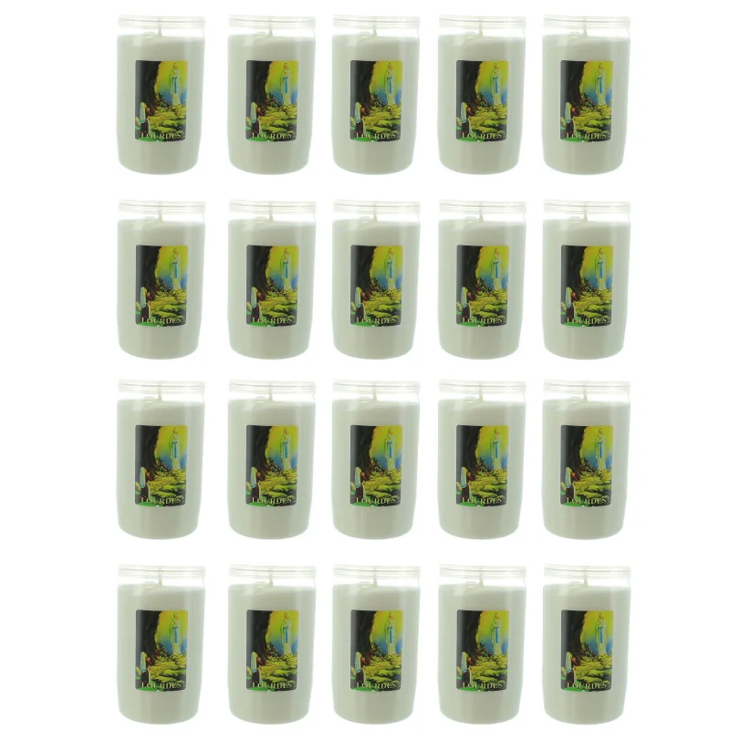 Set of 20 3-day devotional candle Apparition of Lourdes