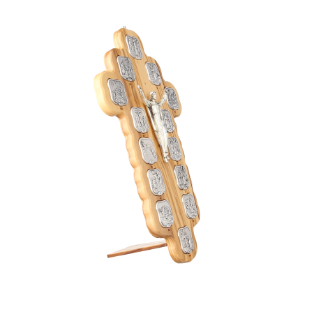 Croce Via Crucis in legno d’ulivo – 28 cm