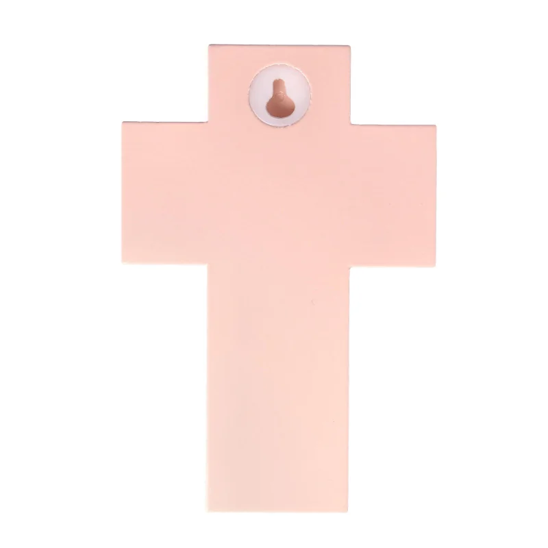 Croix Ancienne Plaquée Or Rose - Baptême/Communion - 30x20mm (sans Bélière) - Occasion