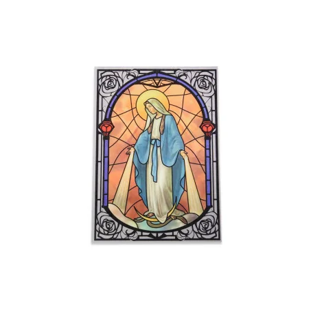 Decorative film for windows featuring the Miraculous Virgin