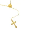 Gold-plated rosary with mother-of-pearl beads