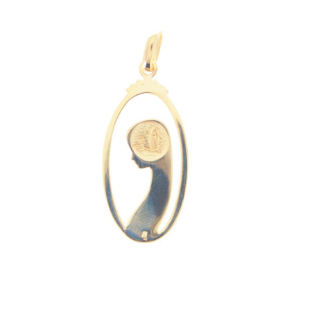 Medaglia placcata oro della Vergine Maria