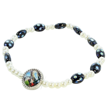Bracelet grains nacrés et...