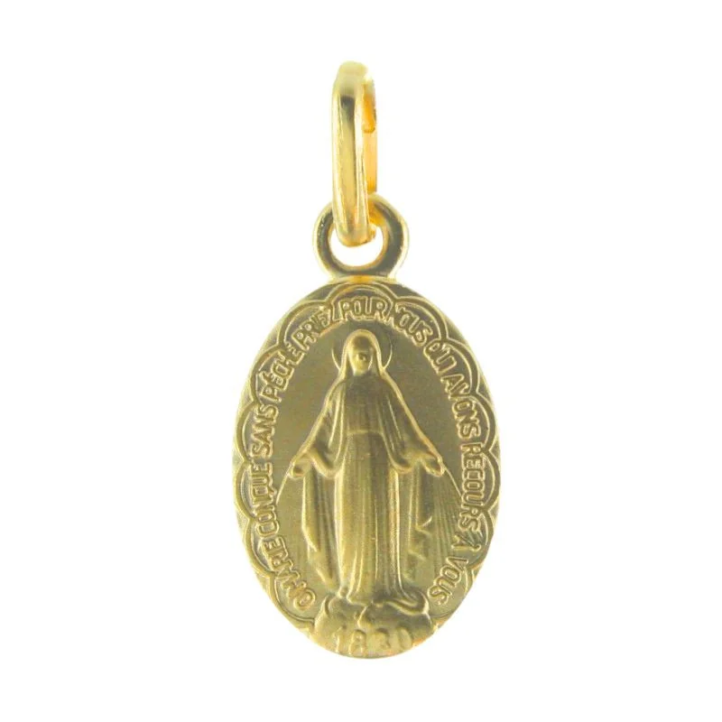 Médaille Miraculeuse festonnée en Plaqué Or 13mm Médaille Miraculeuse festonnée en Plaqué Or 13mm
