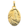 Medaglia metallo dorato dell'Apparizione di Lourdes in scatola