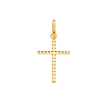 Croix Or 9K striée