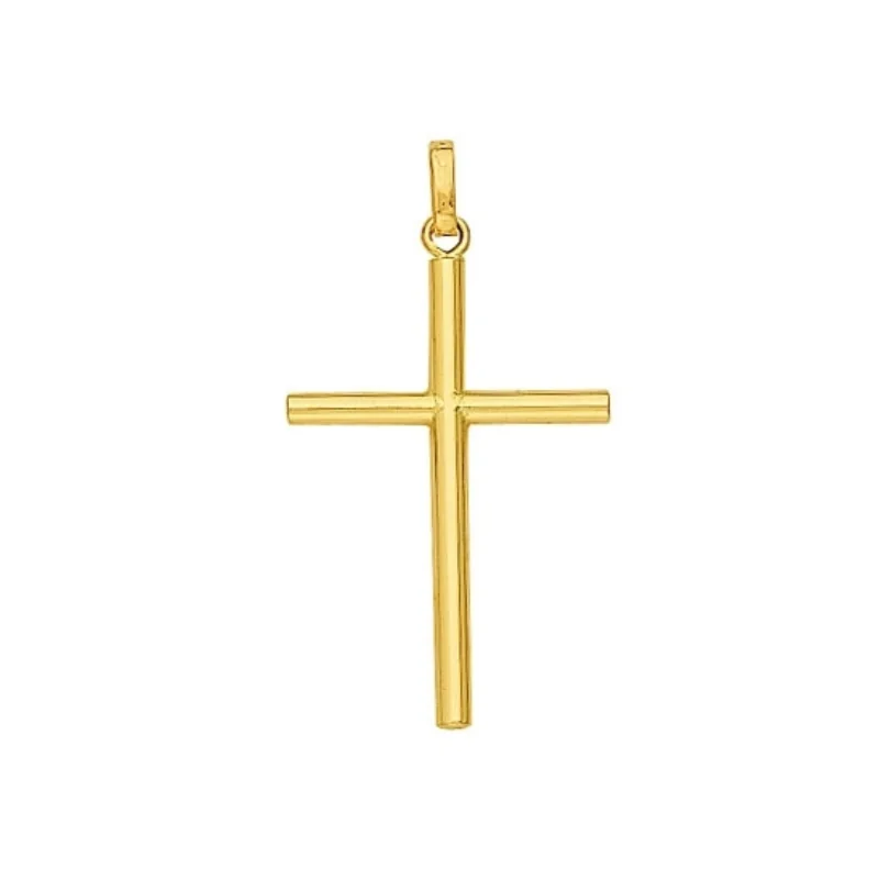 Croce striata in oro 9 carati