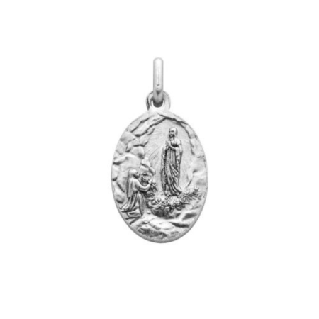 Medaglia dell'Apparizione e di Nostra Signora di Lourdes in metallo 19 mm