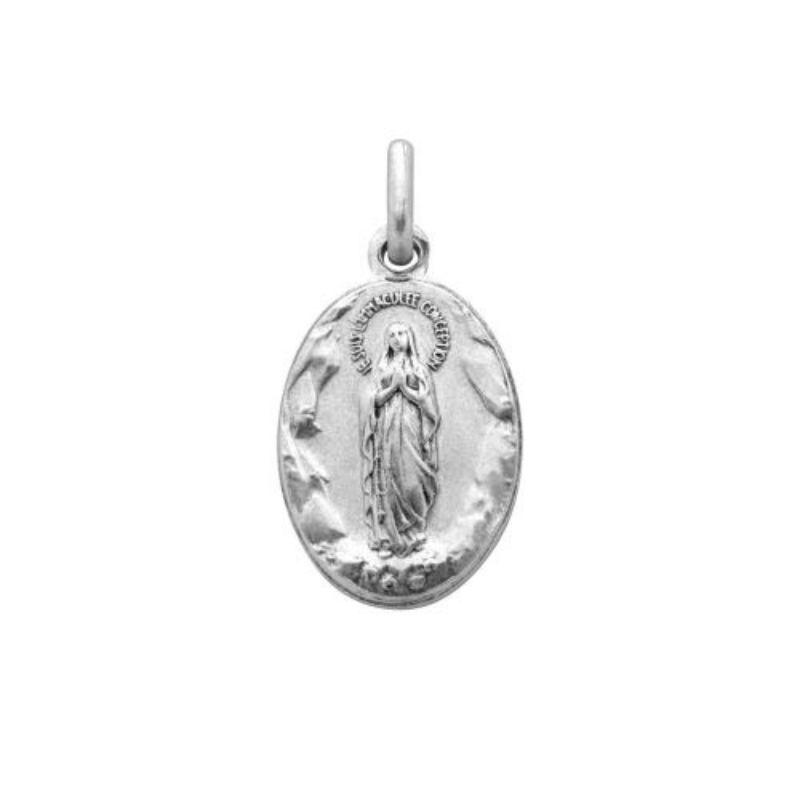 Medaglia dell'Apparizione e di Nostra Signora di Lourdes in metallo 19 mm
