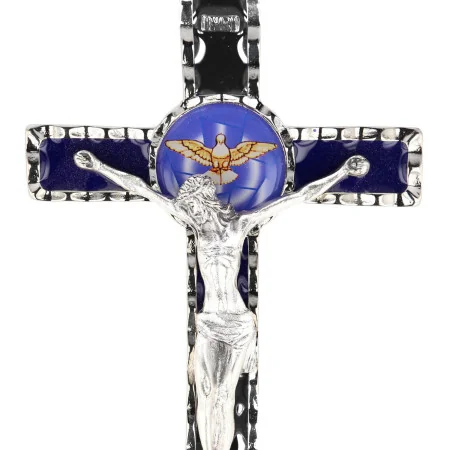 Blue Holy Spirit cross with box