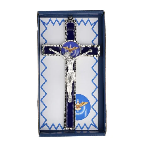 Blue Holy Spirit cross with box