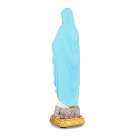 Statua di Nostra Signora di Lourdes Blu di 20 cm