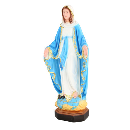 Statue de la Vierge Miraculeuse Robe Blanche en résine 40cm