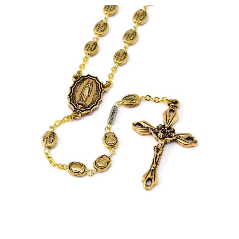 Pendentif Vierge Marie En Métal Doré - Neuf Avec étiquettes