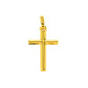 Croix Chrétienne biseauté en Or 9 carats
