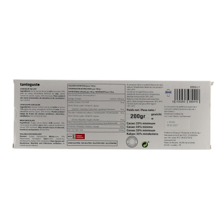 Tablette chocolat au lait 300g et image de Lourdes