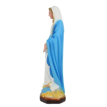 Statua della Vergine Miracolosa bianca 34 cm in resina