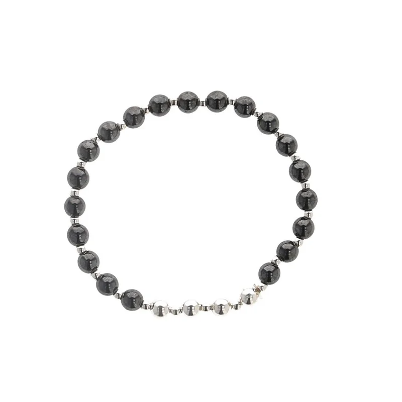 Bracelet en Argent et Pierre d'Hématite