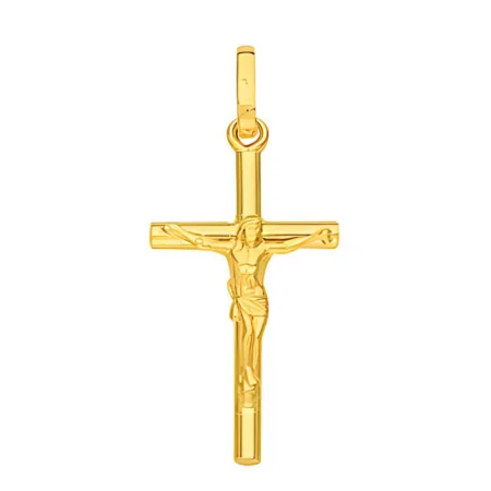 Gold 9 carats cross with Christ