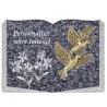 Granite Customizable Book-Shaped Memorial Plaque