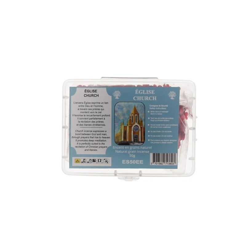 Incenso naturale in grani chiesa - Scatola da 50 g
