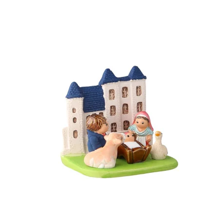 Crèche du Béarn en céramique 8x7cm