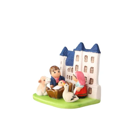 Crèche du Béarn en céramique 8x7cm