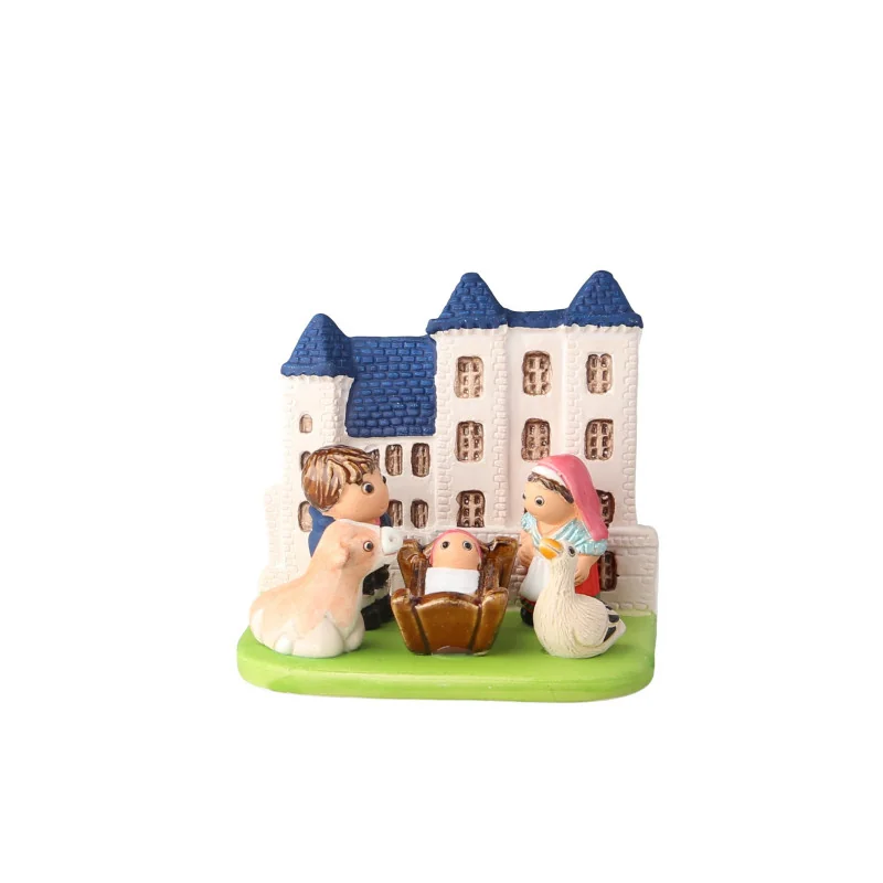 Crèche du Béarn en céramique 8x7cm
