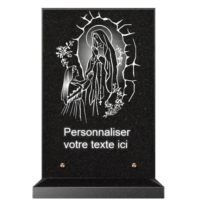 Customizable Memorial Plaque on Base Granite