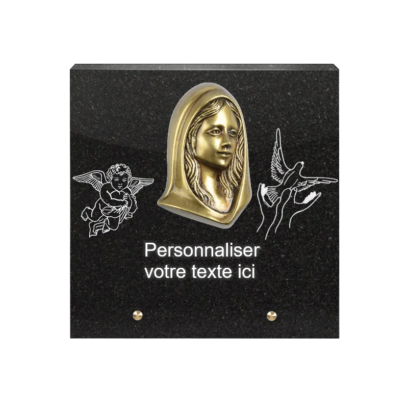 Customizable Square Memorial Plaque Granite