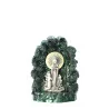 Statue de l'Apparition - Grotte en résine verte - Vierge Marie et Bernadette en Métal