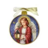 Decorazione natalizia rotonda Angelo 13 cm