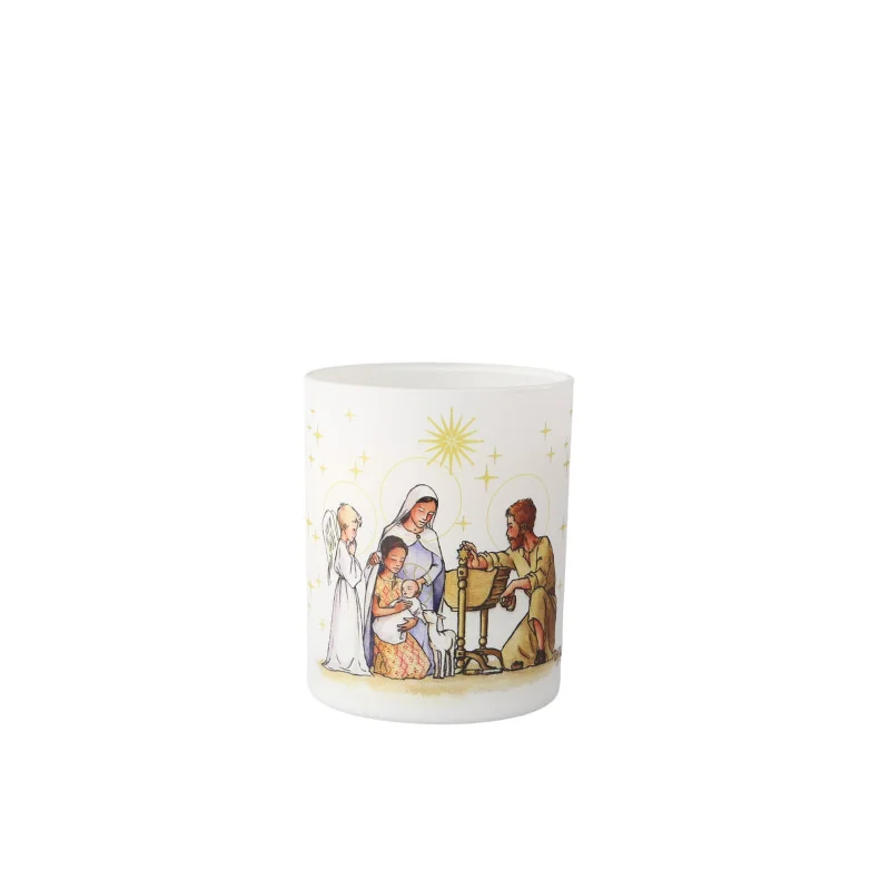 Candela profumata della Sacra Famiglia in una scatola 8 cm
