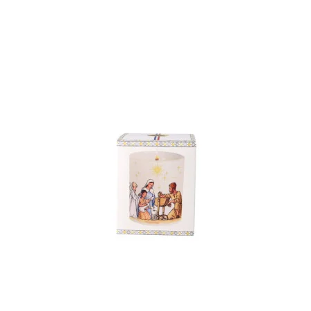 Candela profumata della Sacra Famiglia in una scatola 8 cm
