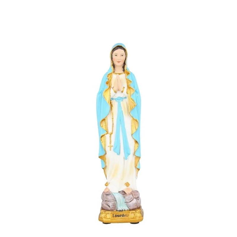 Statua di Nostra Signora di Lourdes Blu di 20 cm