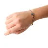 Bracelet avec médaille de la Vierge et pierres scintillantes