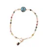 Bracelet avec médaille de la Vierge et pierres scintillantes