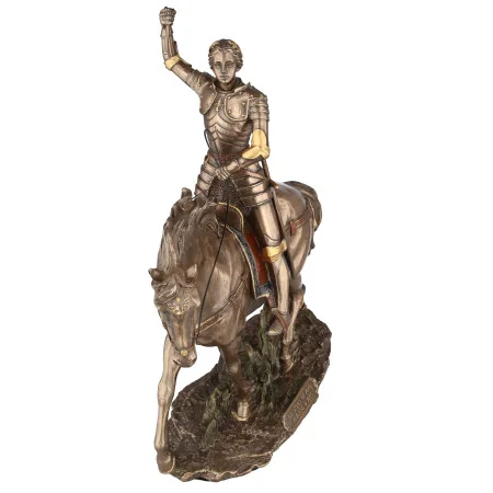 Statue de Sainte Jeanne d'Arc de 28cm en bronze coulé à froid