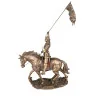Statue de Sainte Jeanne d'Arc de 28cm en bronze coulé à froid
