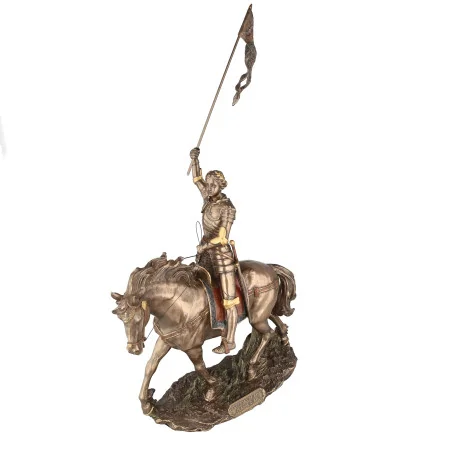 Statue de Sainte Jeanne d'Arc de 28cm en bronze coulé à froid