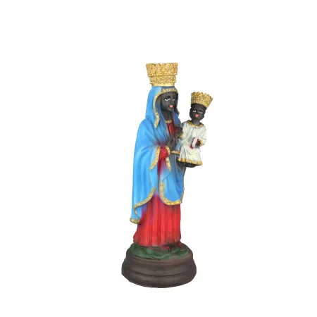 Statua di Santa Barbara Africa 20 cm dipinta a mano in resina