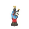 Statua di Santa Barbara Africa 20 cm dipinta a mano in resina