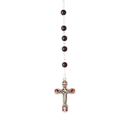 Rosario di Lourdes con grani in granato