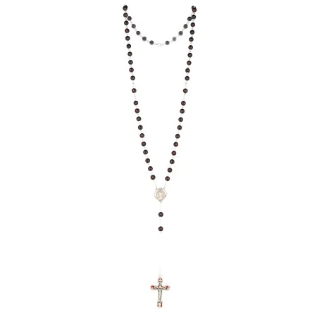 Rosario di Lourdes con grani in granato
