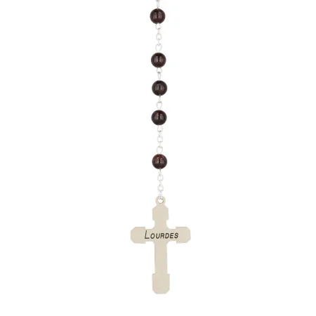 Rosario di Lourdes con grani in granato