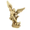 30 cm resin statue of Saint Michael in imitation bronze