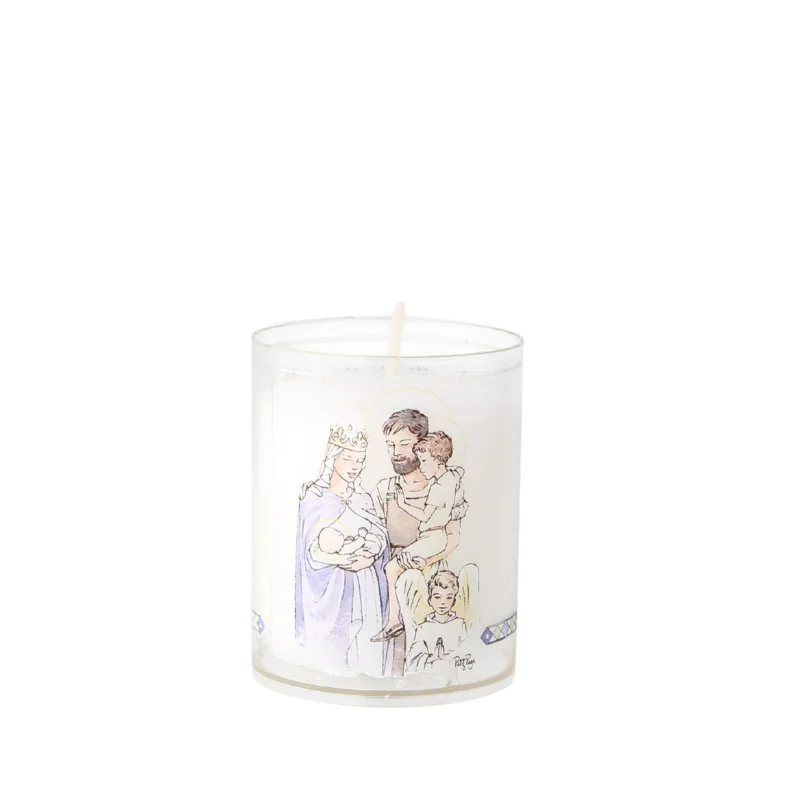 Holy Family Night Light Candle with prayer